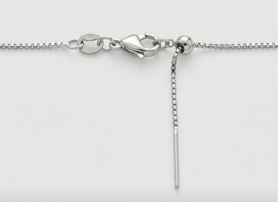 Handmade Resin Art Necklace in Alloy Bezel – 18” Adjustable Rhodium-Plated Chain – Choose Your Design