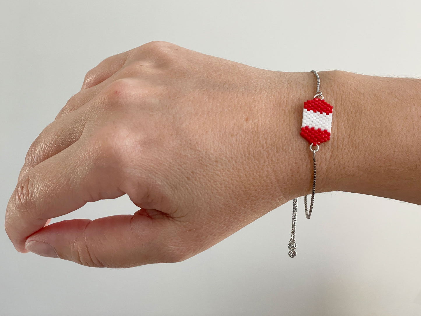 Handmade Miyuki Seed Bead Country Flag /adjustable Bracelet