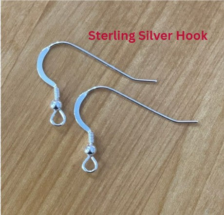 Hand painted wooden tear drop shaped dangle earrings. Authentic hand painted Inka symbols dangle earrings. Sterling Silver Hooks Available.