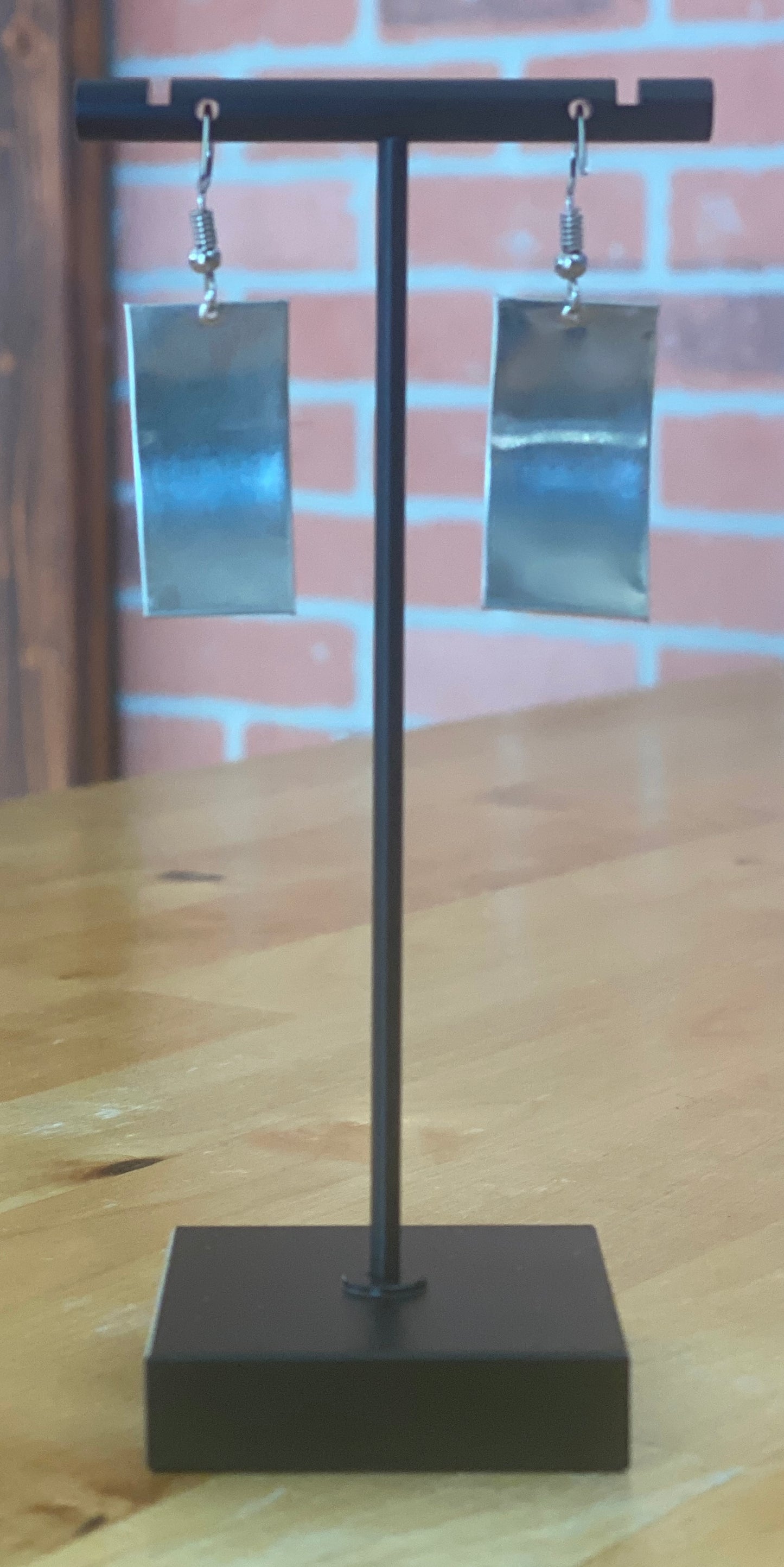 Colorful Handwoven Inka Fabric Earrings – Alpaca Silver Dangle Earrings from Cusco. Sterling Silver Hooks Available.