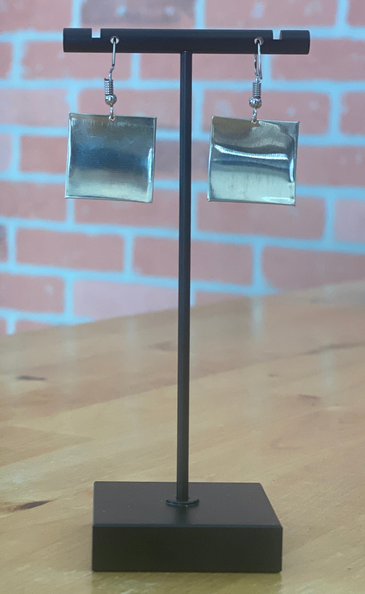 Colorful Handwoven Inka Fabric Earrings – Alpaca Silver Dangle Earrings from Cusco. Sterling Silver Hooks Available.