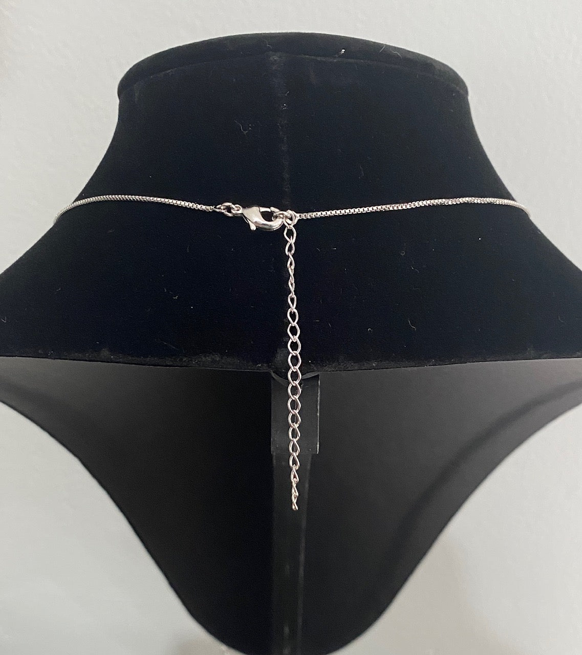 Rhodium CZ Beaded Lariat Necklace – Box Chain, 17" + 2" Extension. Delicate Lariat necklace with clear CZ accents.