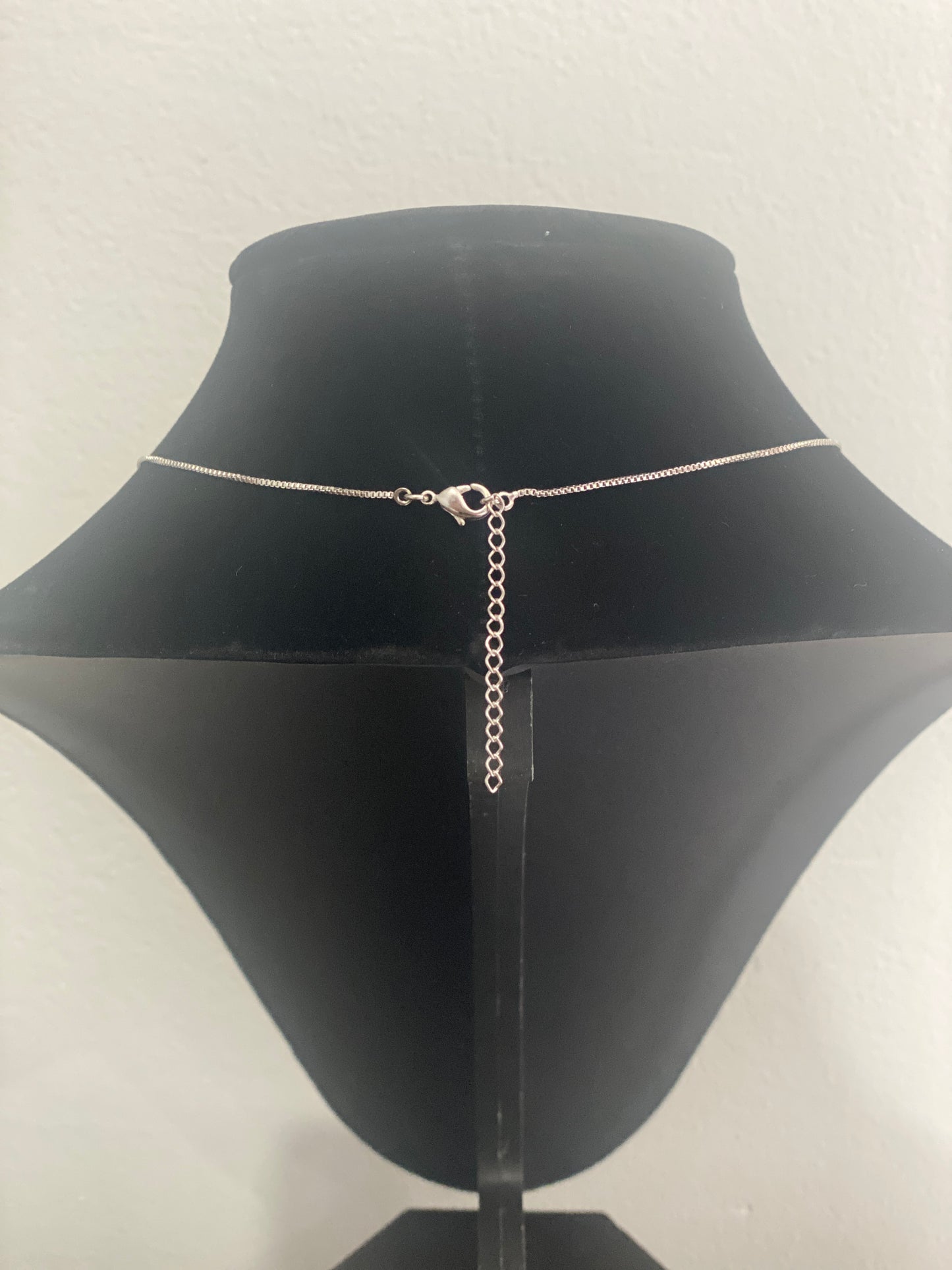 16" Rhodium Star Pendant Necklace with CZ Accents & Dangling Spike. Dainty Celestial Necklace.