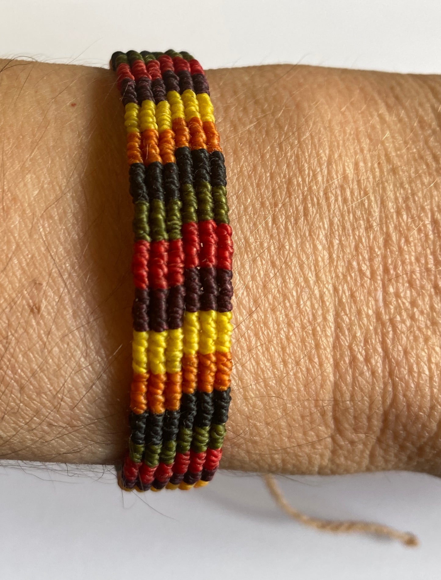 Handwoven Nylon Cord Friendship Bracelet. Adjustable Friendship Bracelet.