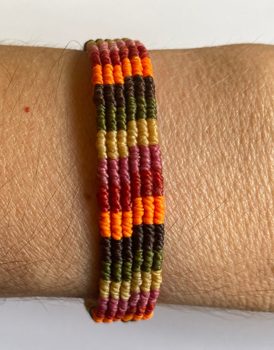 Handwoven Nylon Cord Friendship Bracelet. Adjustable Friendship Bracelet.