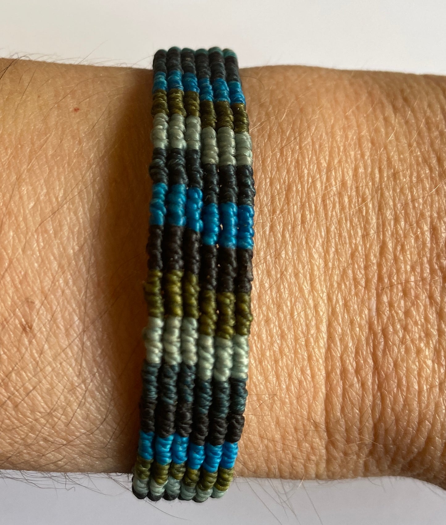 Handwoven Nylon Cord Friendship Bracelet. Adjustable Friendship Bracelet.