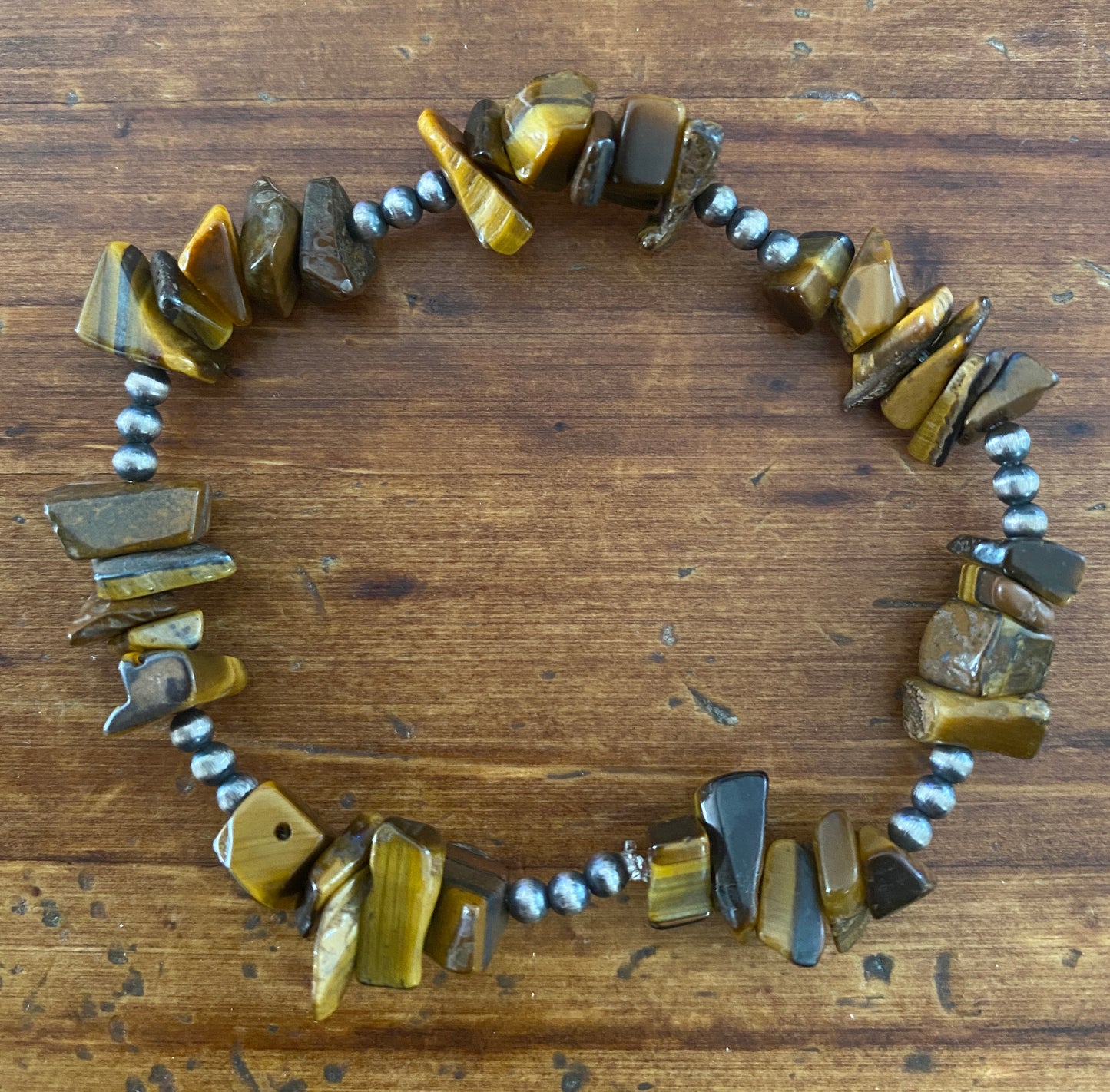 Natural Gemstones and Desert Pearls Stretch Bracelets