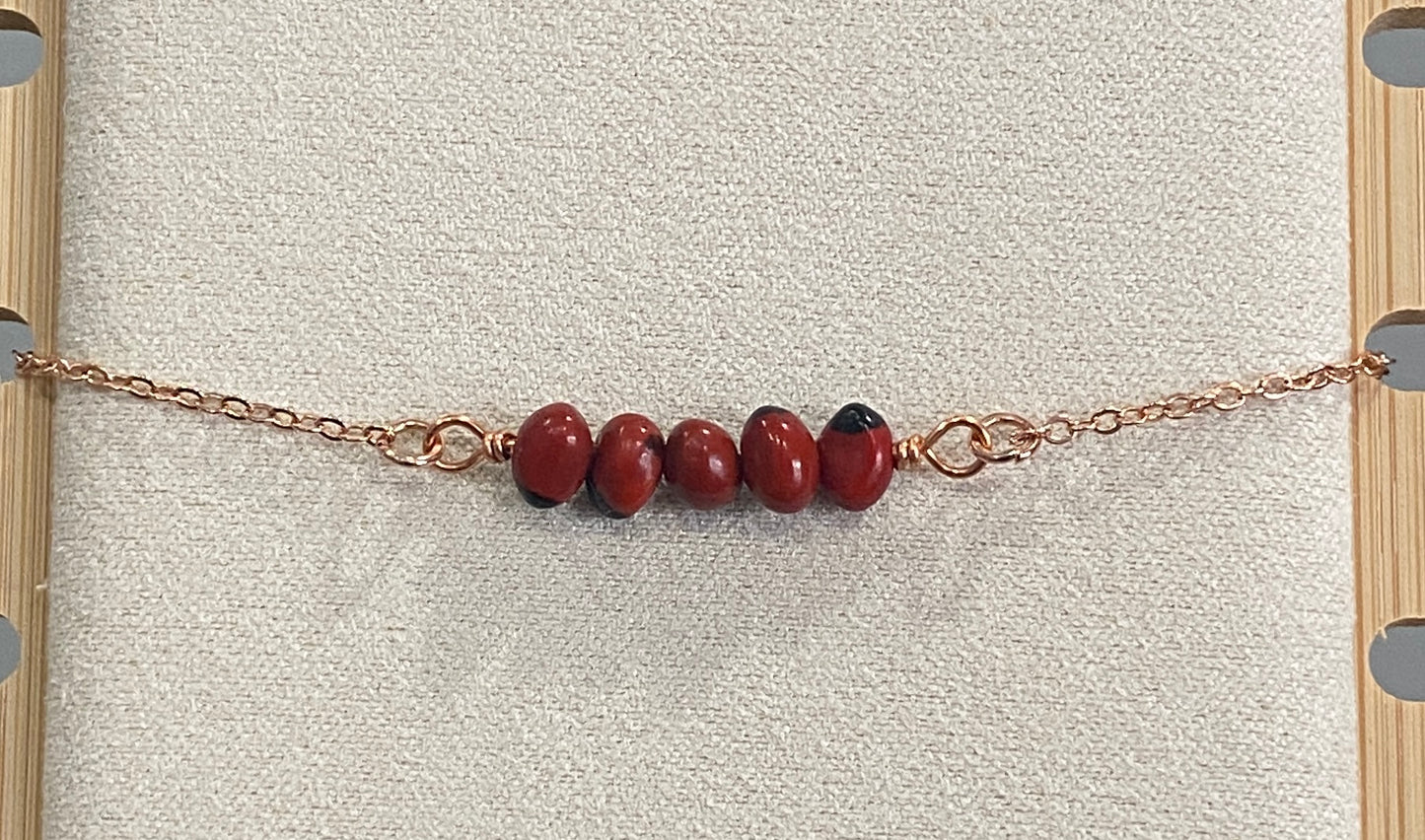 Rose Gold Plated Chip Stones Bracelets