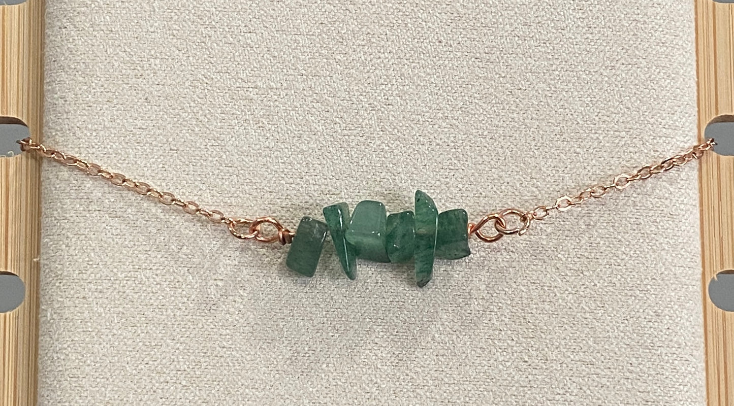 Rose Gold Plated Chip Stones Bracelets