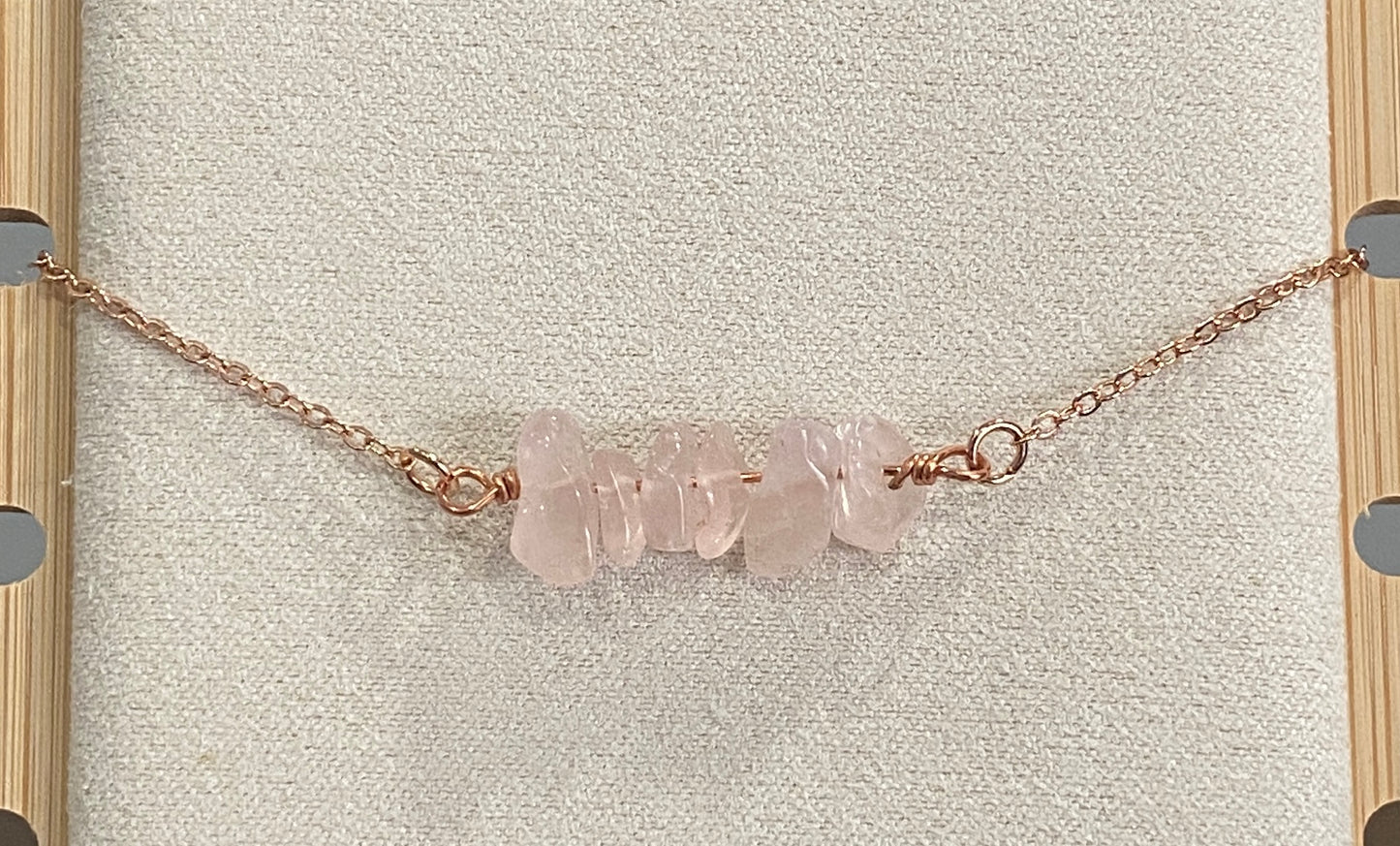 Rose Gold Plated Chip Stones Bracelets