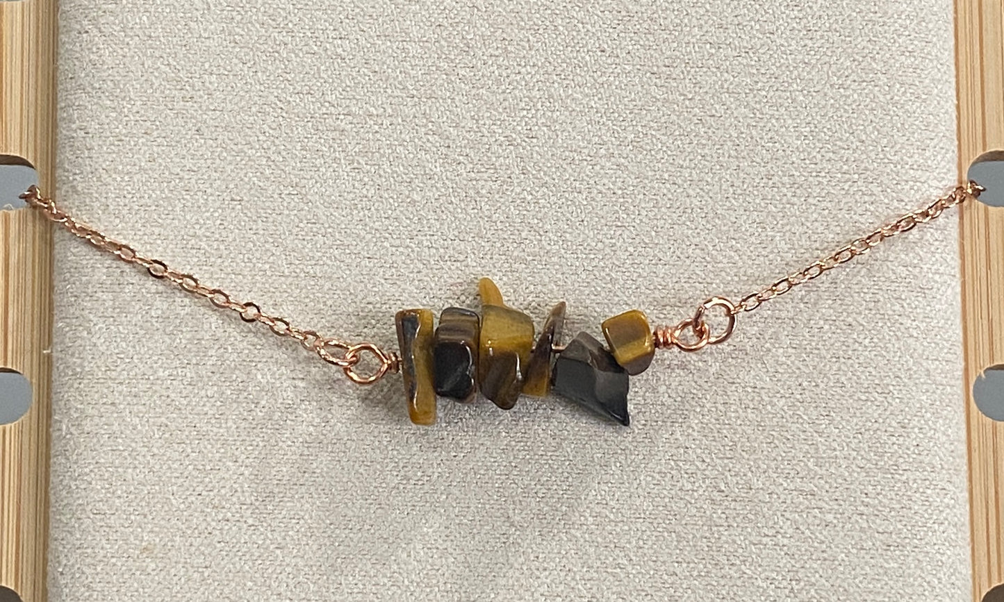 Rose Gold Plated Chip Stones Bracelets