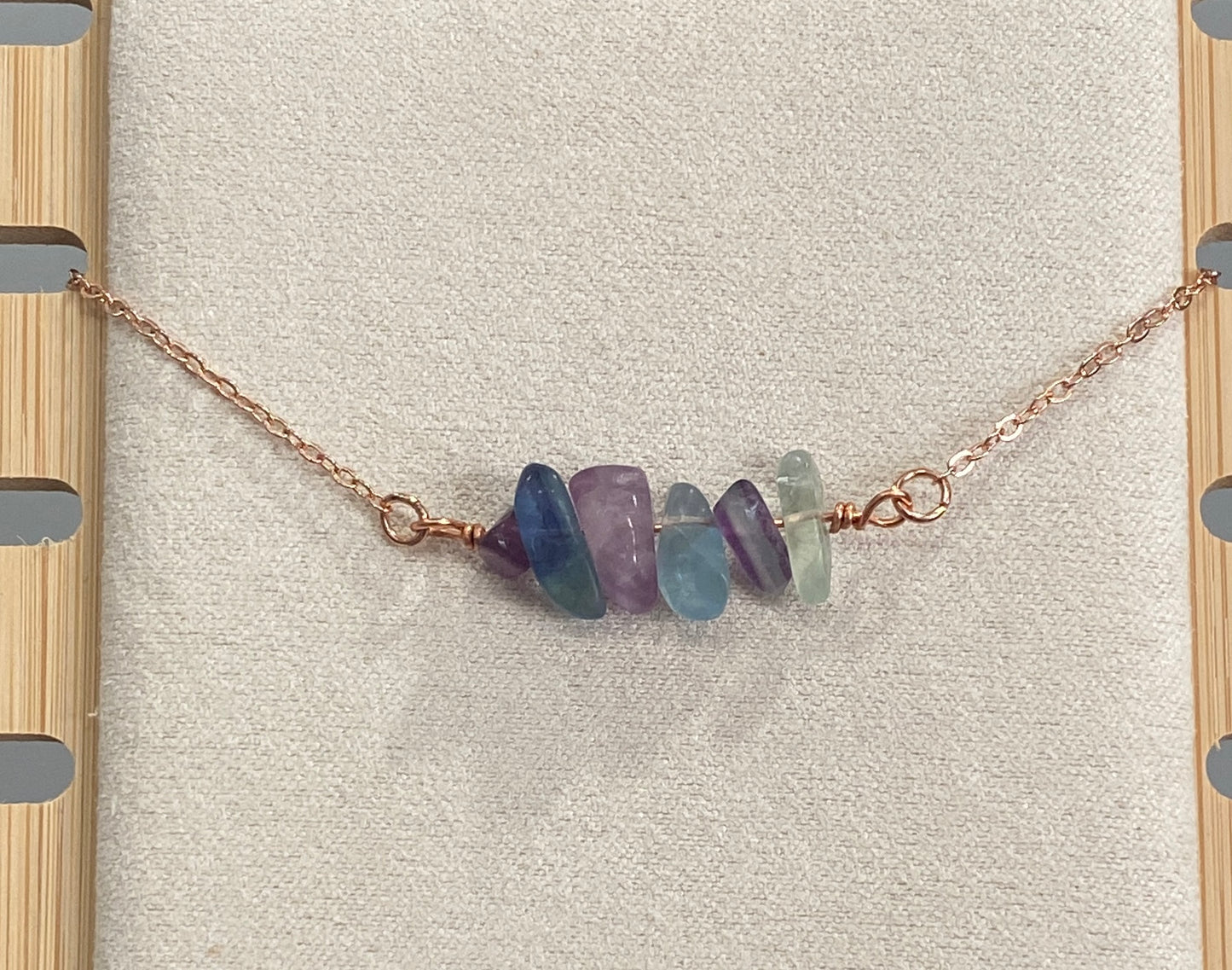 Rose Gold Plated Chip Stones Bracelets