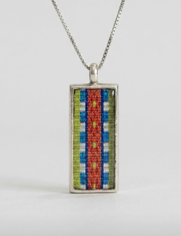 Handmade Resin Art Necklace in Alloy Bezel – 18” Adjustable Rhodium-Plated Chain – Choose Your Design