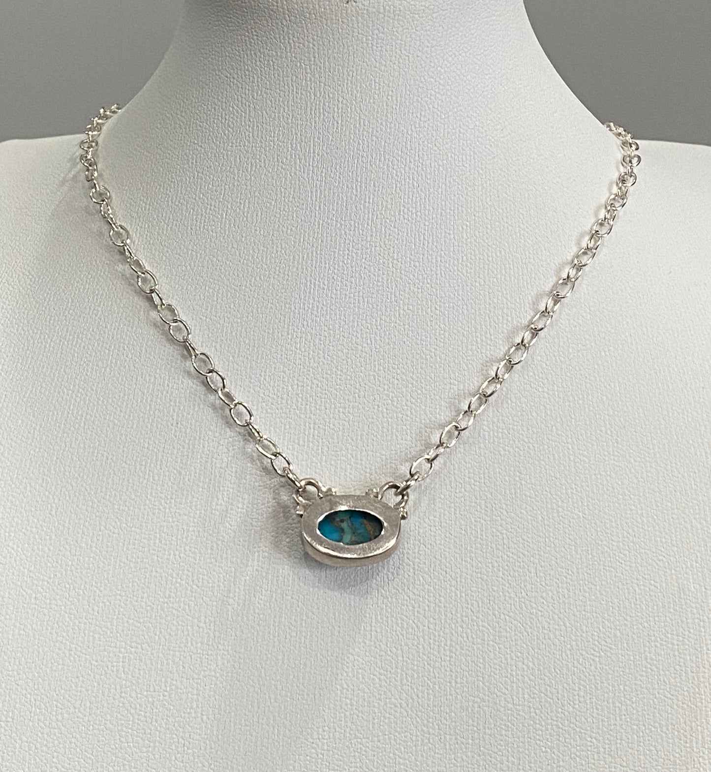 Sterling Silver Natural Stone Pendants – Golden Hills Turquoise, Turquoise, or Heart Tiger’s Eye
