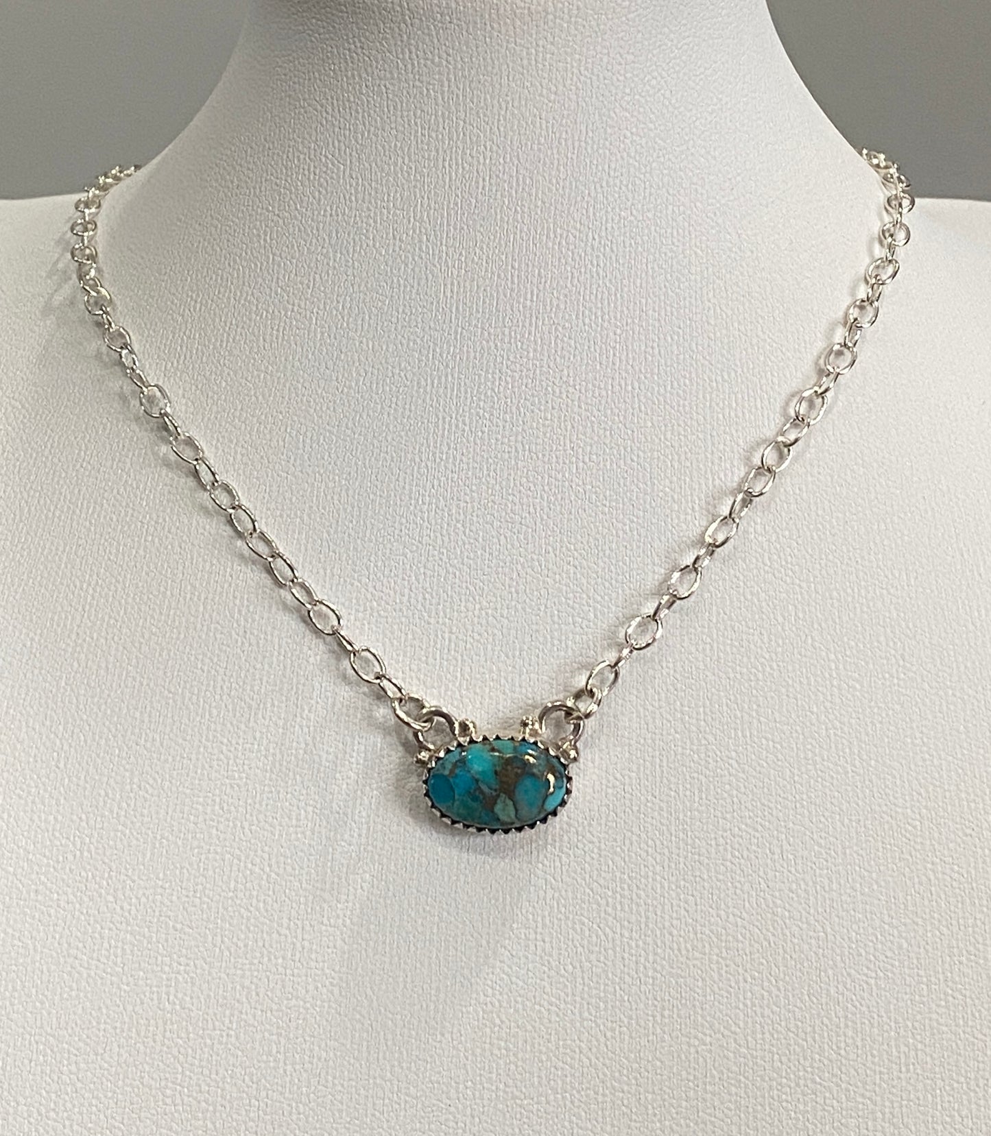 Sterling Silver Natural Stone Pendants – Golden Hills Turquoise, Turquoise, or Heart Tiger’s Eye