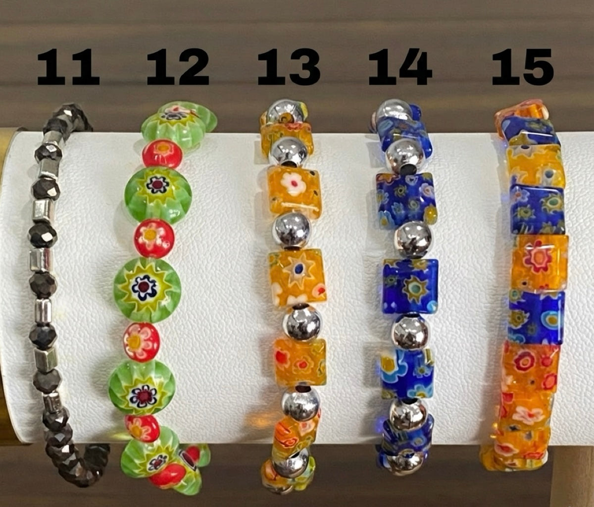 Murano Crystal Beaded Stretch Bracelets – Colorful Handmade Jewelry