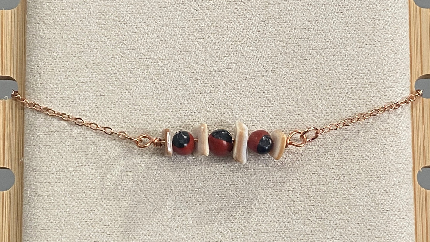 Rose Gold Plated Chip Stones Bracelets